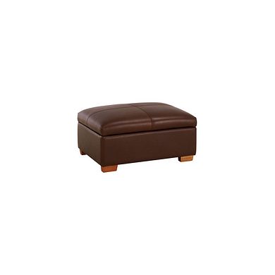 Hastings Storage Footstool in Tan Leather