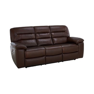 Hastings 3 Seater Electric Recliner Sofa in Two Tone Brown Leather