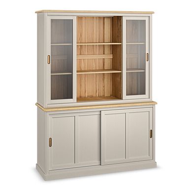 Henley Natural Oak and Stone Painted Hardwood Large Dresser