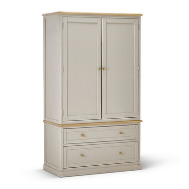 Henley Natural Oak and Stone Painted Hardwood Large Larder