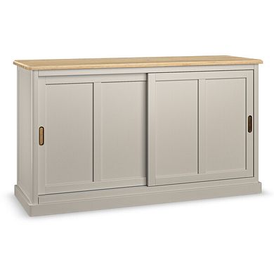 Henley Natural Oak and Stone Painted Hardwood Large Sideboard