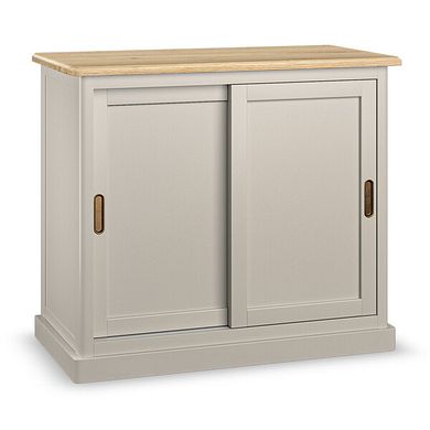Henley Natural Oak and Stone Painted Hardwood Small Sideboard