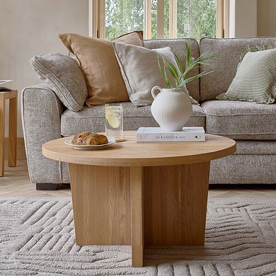Highworth Natural Solid Oak Round Coffee Table