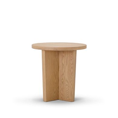 Highworth Natural Solid Oak Round Side Table