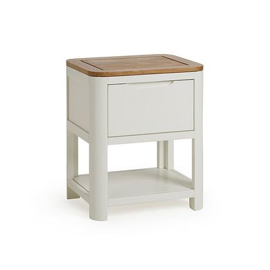 Hove Natural Oak and Painted 1 Drawer Bedside Table