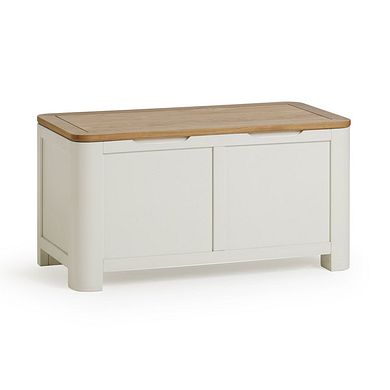 Hove Natural Oak and Painted Blanket Box