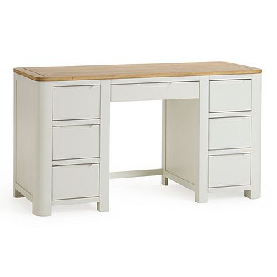 Hove Natural Oak and Painted Computer Desk