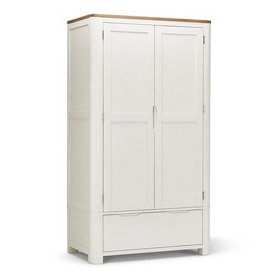 Hove Natural Oak and Painted Double Wardrobe