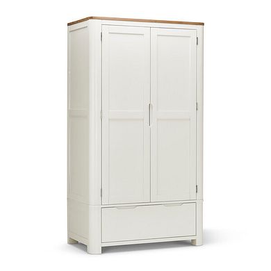 Hove Natural Oak and Painted Double Wardrobe