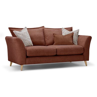 Hoxley 3 Seater Sofa in Leo Rust fabric