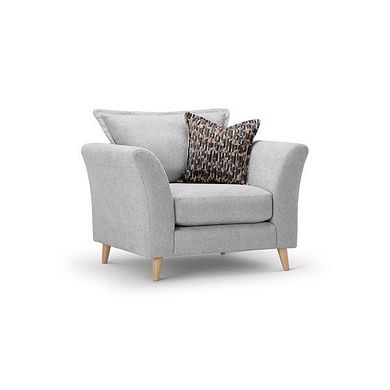Hoxley Armchair in Leo Silver fabric