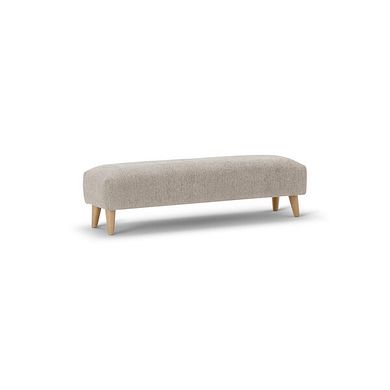 Hoxley Bench Footstool in Leo Biscuit fabric
