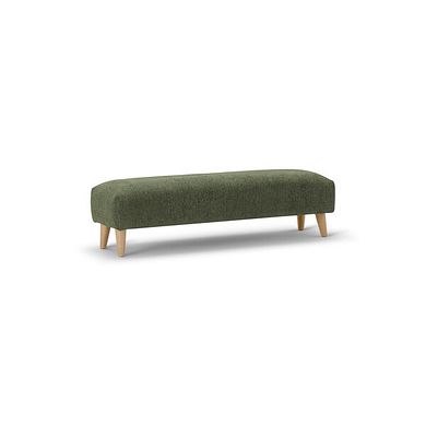 Hoxley Bench Footstool in Leo Forest fabric