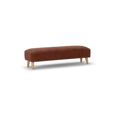 Hoxley Bench Footstool in Leo Rust fabric