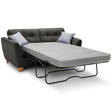 Inca 2 Seater Sofa Bed in Christy Collection Charcoal Fabric