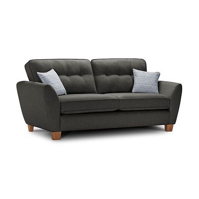 Inca 3 Seater Sofa in Christy Collection Charcoal Fabric