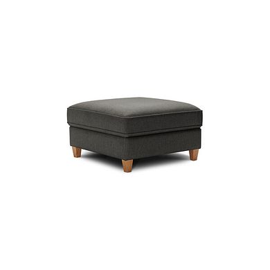 Inca Corner Chaise Large Storage Footstool in Christy Collection Charcoal Fabric