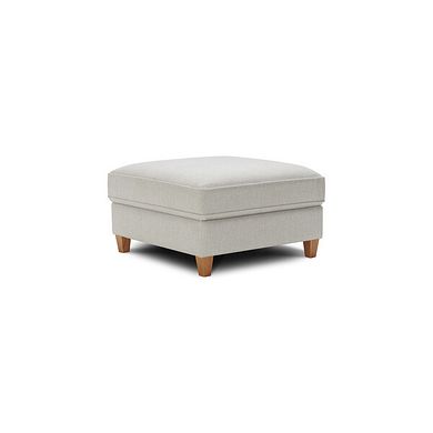 Inca Corner Chaise Large Storage Footstool in Christy Collection Silver Fabric