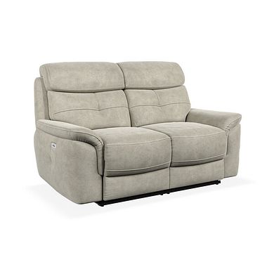 Iver 2 Seater Electric Recliner Sofa in Miller Taupe Fabric