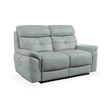 Iver 2 Seater Electric Recliner Sofa in Santos Steel Fabric