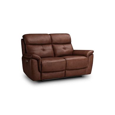 Iver 2 Seater Electric Recliner Sofa in Virgo Chestnut Leather