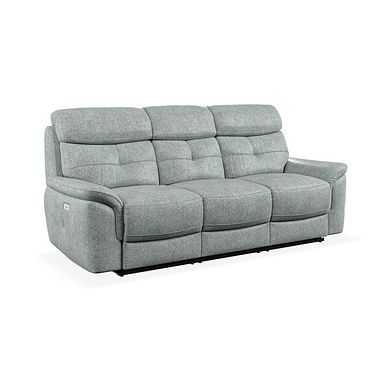 Iver 3 Seater Electric Recliner Sofa in Santos Steel Fabric