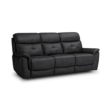 Iver 3 Seater Sofa in Amara Black Leather