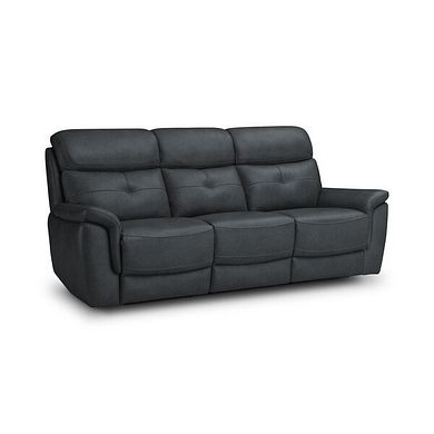 Iver 3 Seater Sofa in Amara Dark Grey Leather