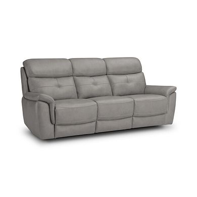Iver 3 Seater Sofa in Amara Light Grey Leather