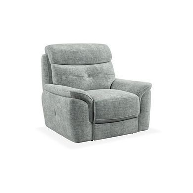 Iver Armchair in Plush Silver Fabric
