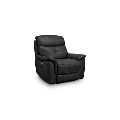 Iver Electric Recliner Armchair in Amara Black Leather