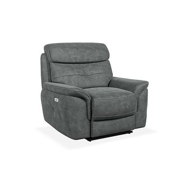 Iver Electric Recliner Armchair in Miller Grey Fabric