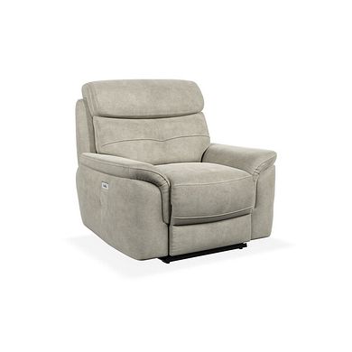 Iver Electric Recliner Armchair in Miller Taupe Fabric