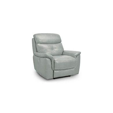 Iver Electric Recliner Armchair in Odyssey Light Grey Leather