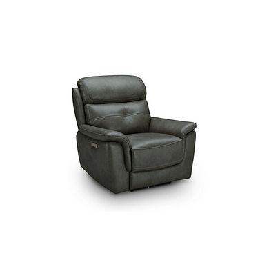 Iver Electric Recliner Armchair with Power Headrest in Virgo Lead Leather