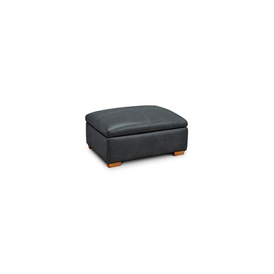 Iver Storage Footstool in Amara Dark Grey Leather