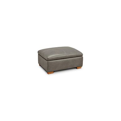 Iver Storage Footstool in Odyssey Dark Grey Leather