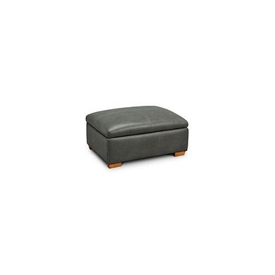 Iver Storage Footstool in Virgo Lead Leather