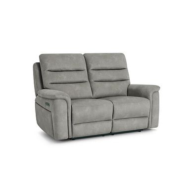 Jarrod 2 Seater Power Recliner with Adjustable Power Headrest and Lumbar Support in Dexter Stone Fabric
