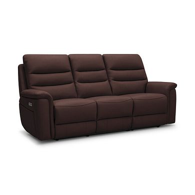 Jarrod 3 Seater Electric Recliner in Chestnut Leather