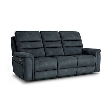 Jarrod 3 Seater Power Recliner with Adjustable Power Headrest and Lumbar Support in Dexter Shadow Fabric