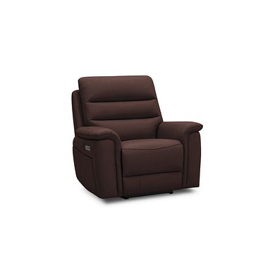 Jarrod Power Recliner Armchair in Chestnut Leather