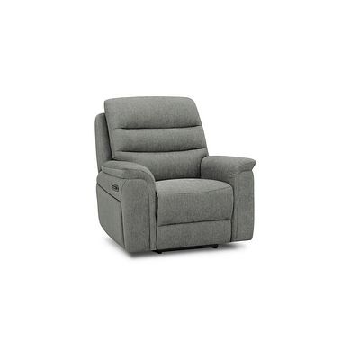 Jarrod Power Recliner Armchair with Adjustable Power Headrest and Lumbar Support in Darwin Mushroom Fabric