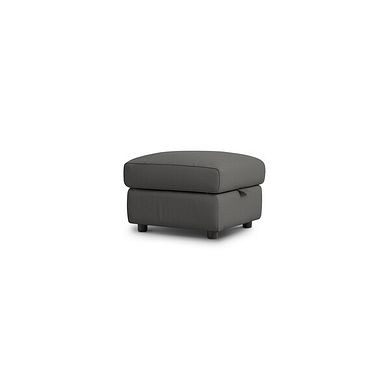 Jarrod Storage Footstool in Elephant Grey Leather