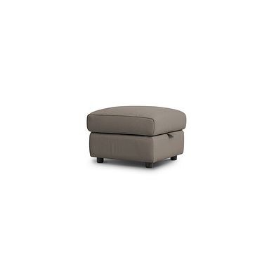 Jarrod Storage Footstool in Oyster Leather