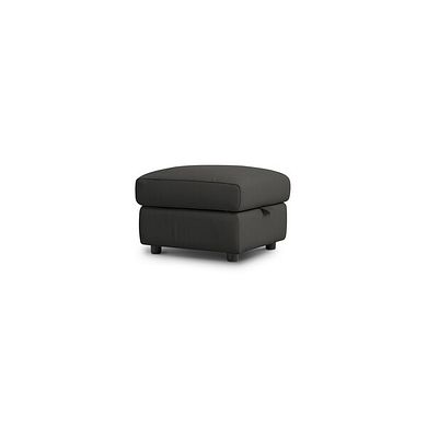 Jarrod Storage Footstool in Storm Leather