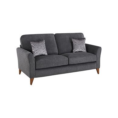 Jasmine 3 Seater Sofa in Campo Fabric - Pewter with Khalifa Steel Scatters