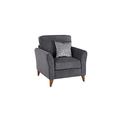 Jasmine Armchair in Campo Fabric - Pewter with Khalifa Steel Scatters
