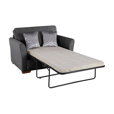 Jasmine Armchair Sofa Bed with Standard Mattress in Campo Pewter with Khalifa Steel Scatters