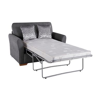 Jasmine Armchair Sofa Bed with Deluxe Mattress in Campo Pewter with Khalifa Steel Scatters